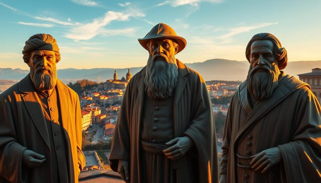 Bergamo Historical Figures Landscape