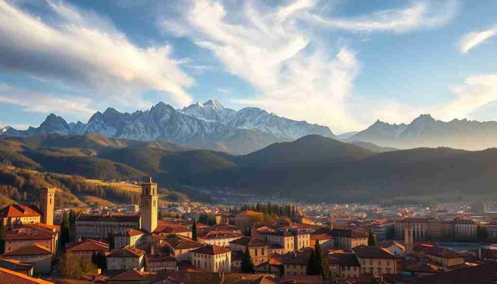 Bergamo city to Alps transition