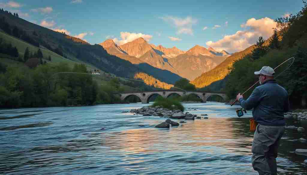 fly fishing in Serio River