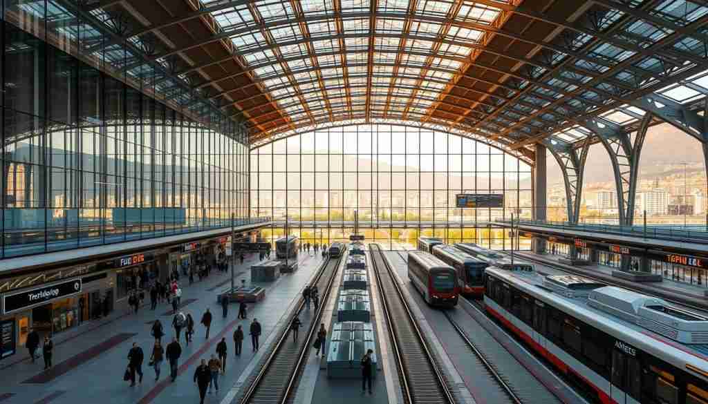 Trento train station transportation hub